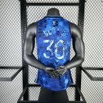 NBA 30 Stephen Curry Golden State Warriors Honor Edition Maillot bleu